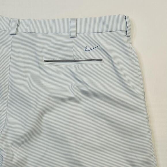 Nike Golf Shorts Mens 40 Blue White Dri-FIT Tour Performance Lightweight Stripe - Picture 9 of 10